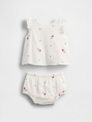 Gap White Cotton Crinkle Gauze Outfit Set (Newborn-24mths) - Image 2 of 3