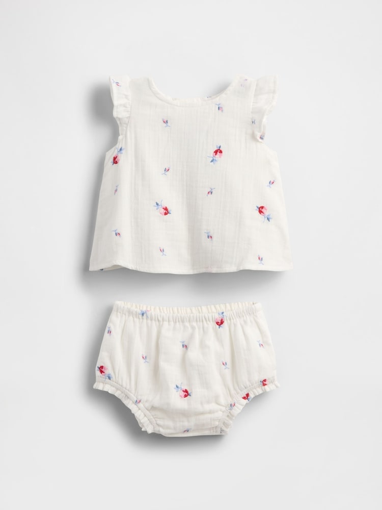 Gap White Cotton Crinkle Gauze Outfit Set (Newborn-24mths) - Image 2 of 3