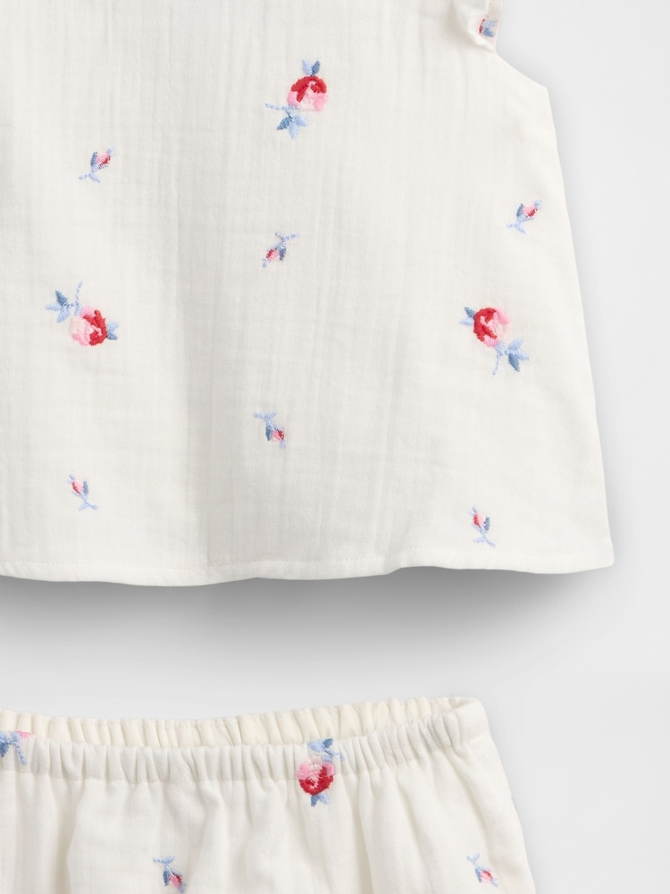 Gap White Cotton Crinkle Gauze Outfit Set (Newborn-24mths) - Image 3 of 3