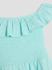 River Island Blue Girls Bardot Rara 100% Cotton Dress - Image 2 of 4