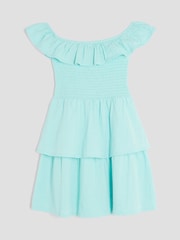 River Island Blue Girls Bardot Rara 100% Cotton Dress - Image 4 of 4