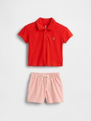Gap Red Polo & Shorts Outfit Set (Newborn-24mths) - Image 1 of 2
