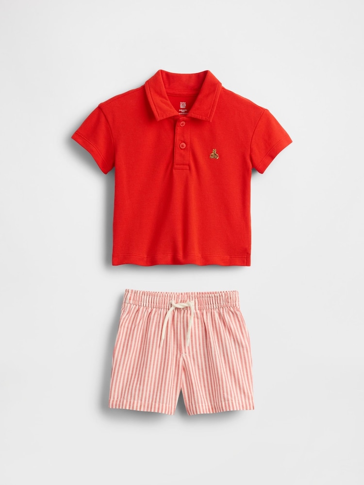 Gap Red Polo & Shorts Outfit Set (Newborn-24mths) - Image 1 of 2 Gap Red Polo & Shorts Outfit Set (Newborn-24mths) - Image 1 of 2