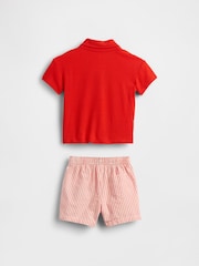 Gap Red Polo & Shorts Outfit Set (Newborn-24mths) - Image 2 of 2