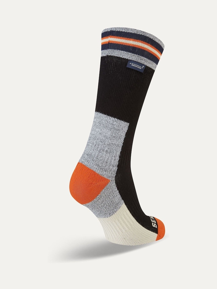 Sealskinz Surlingham Waterproof All Weather Mid Length Striped Cuff Socks - Image 2 of 2