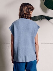 Vivere Blue Iva V-Neck Knitted Jumper - Image 2 of 4