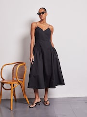 Vivere Black Mabel 100% Cotton Sundress - Image 2 of 4