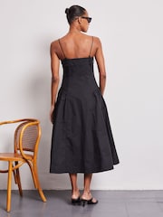 Vivere Black Mabel 100% Cotton Sundress - Image 3 of 4