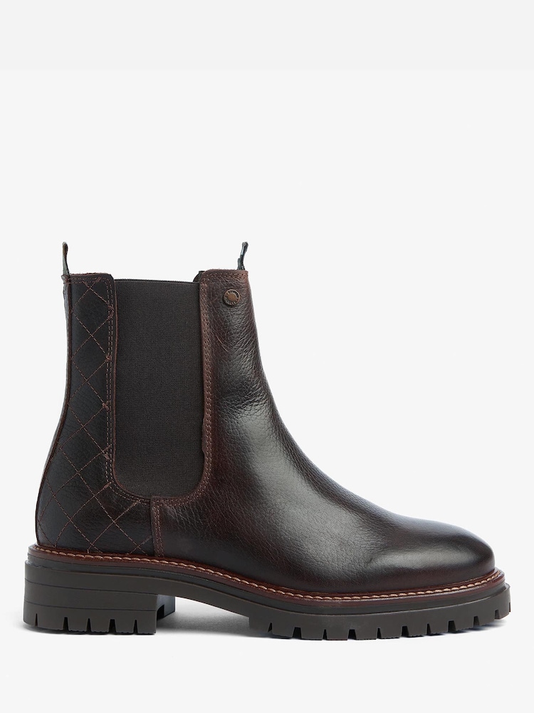 Barbour® Brown Evie Leather Chelsea Boot - Image 1 of 10 Barbour® Brown Evie Leather Chelsea Boot - Image 1 of 10