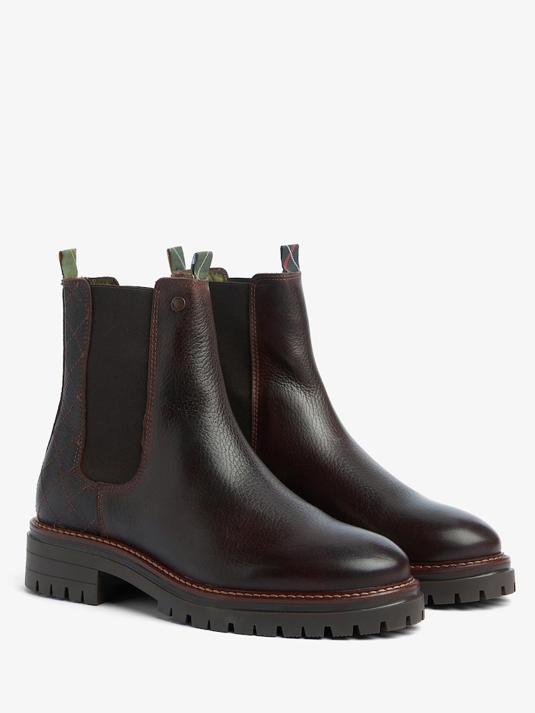 Barbour® Brown Evie Leather Chelsea Boot - Image 2 of 10 Barbour® Brown Evie Leather Chelsea Boot - Image 2 of 10
