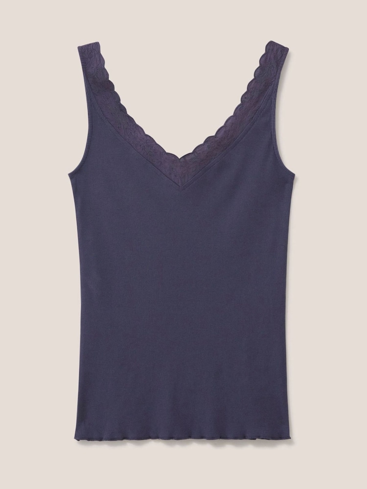 White Stuff blue Seabreeze 100% Cotton Vest - Image 6 of 7