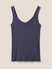 White Stuff blue Seabreeze 100% Cotton Vest - Image 7 of 7