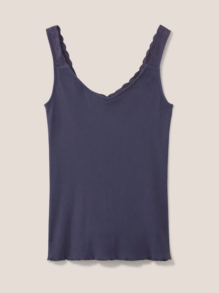 White Stuff blue Seabreeze 100% Cotton Vest - Image 7 of 7