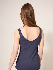 White Stuff blue Seabreeze 100% Cotton Vest - Image 8 of 13