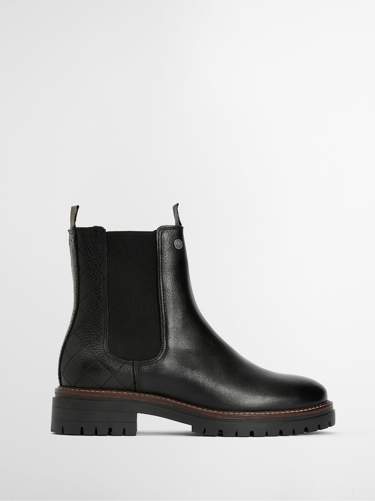 Barbour® Black Evie Leather Chelsea Boot - Image 1 of 12