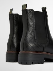 Barbour® Black Evie Leather Chelsea Boot - Image 10 of 12