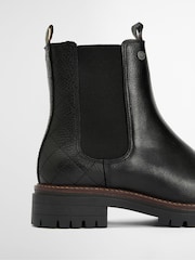 Barbour® Black Evie Leather Chelsea Boot - Image 8 of 12