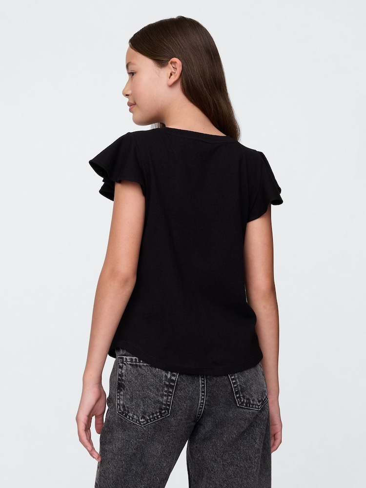 Logo negro - Gap Flippy-Sequin Graphic T-Shirt (4-13yrs) - Imagen 1 de 4