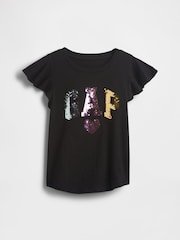 Logo negro - Gap Flippy-Sequin Graphic T-Shirt (4-13yrs) - Imagen 3 de 4