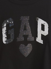 Logo negro - Gap Flippy-Sequin Graphic T-Shirt (4-13yrs) - Imagen 4 de 4
