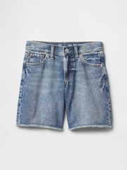 Gap Mid Wash Blue Low Rise Stride Denim Bermuda Shorts (5-13yrs) - Image 4 of 5