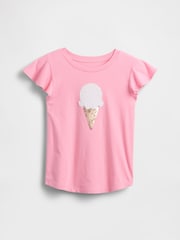 Gap Pink Ice Cream Flippy-Sequin Graphic T-Shirt (4-13yrs) - Image 3 of 4