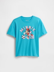Gap Blue Disney Minnie Mouse Crew Neck T-Shirt (4-13yrs) - Image 1 of 3