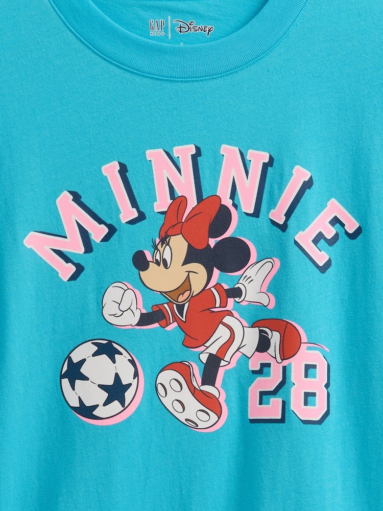 Gap Blue Disney Minnie Mouse Crew Neck T-Shirt (4-13yrs) - Image 3 of 3