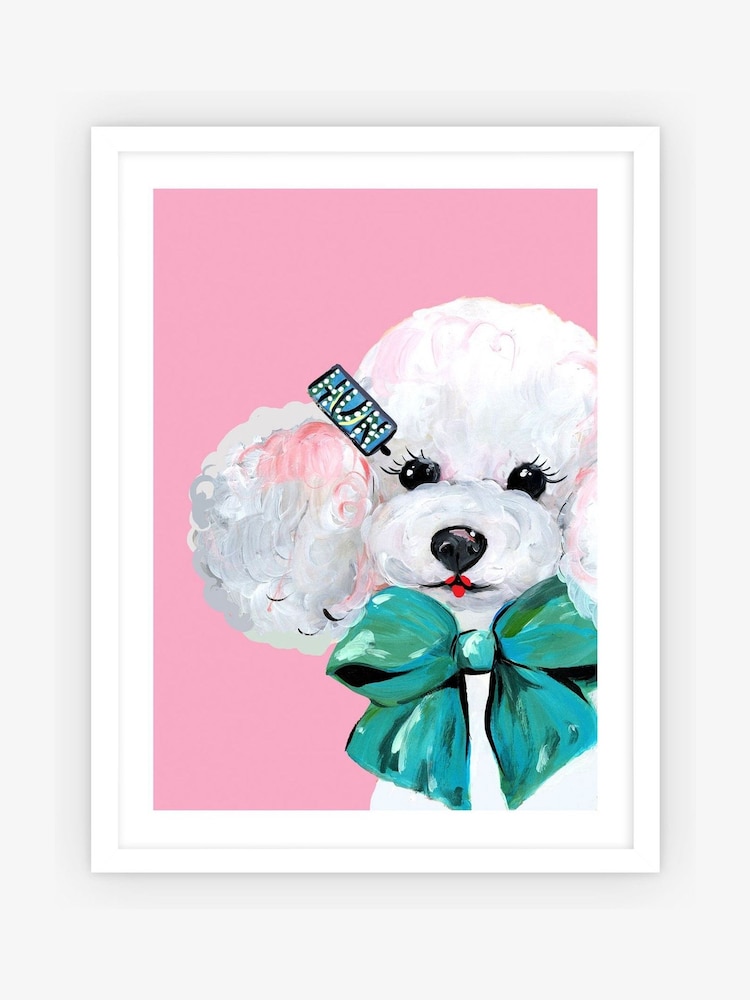 Eleanor Bowmer White Hun Poodle Framed Art - Image 1 of 3