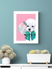 Eleanor Bowmer White Hun Poodle Framed Art - Image 2 of 3