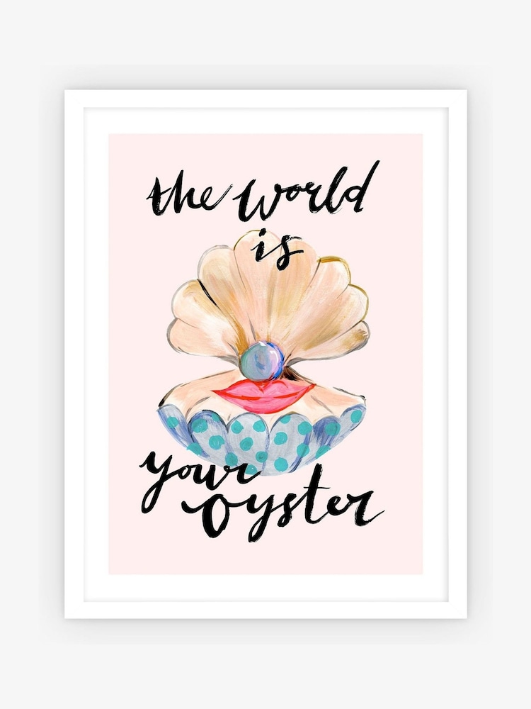 Eleanor Bowmer White The World is Your Oyster Framed Art - Image 1 of 3