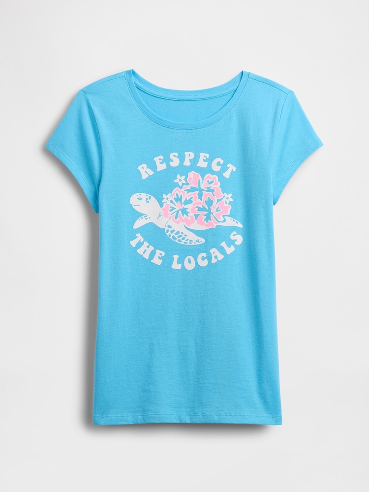 Gap Blue Graphic T-Shirt (4-13yrs) - Image 1 of 2 Gap Blue Graphic T-Shirt (4-13yrs) - Image 1 of 2