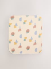 Cream Shapes Baby Fleece Blanket - Image 2 of 5