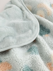 Sage Woodland Shapes Baby Fleece Blanket - Image 3 of 5