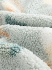 Sage Woodland Shapes Baby Fleece Blanket - Image 4 of 5