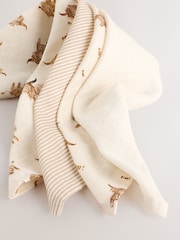 Neutral Hamish the Cow Baby Muslins Cloths 4 Pack - Image 4 of 5