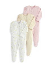 Mamas & Papas 100% Cotton Bicycle Print Sleepsuits 3 Pack - Image 2 of 3