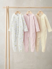Mamas & Papas 100% Cotton Bicycle Print Sleepsuits 3 Pack - Image 3 of 3