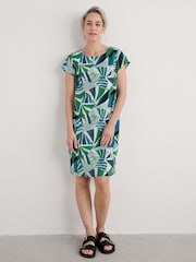 Seasalt Cornwall Green Petite River Cove Shift 100% Cotton Dress - Image 3 of 5