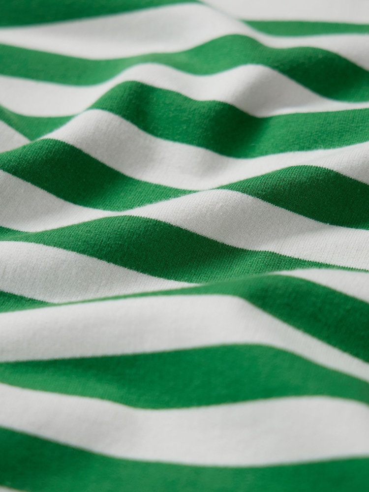 Seasalt Cornwall Green Nessa 100% Cotton Striped Sweatshirt - Image 5 of 5