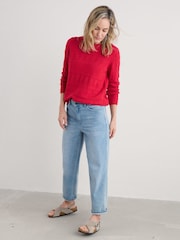 Seasalt Cornwall Red Kinter 100% Cotton Jumper - Image 1 of 5