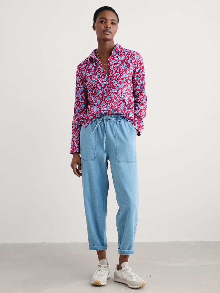 Seasalt Cornwall Red Larissa 100% Cotton Shirt - Image 1 of 6