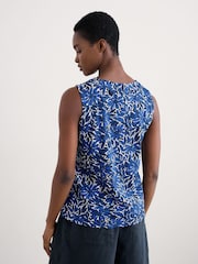 Azul - Seasalt Cornwall Achilla V-Neck 100% Cotton Vest - Imagen 2 de 5