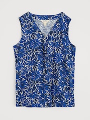 Azul - Seasalt Cornwall Achilla V-Neck 100% Cotton Vest - Imagen 4 de 5