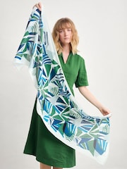 Seasalt Cornwall Blue Chrome Multi Summer Scarf - Image 1 of 5