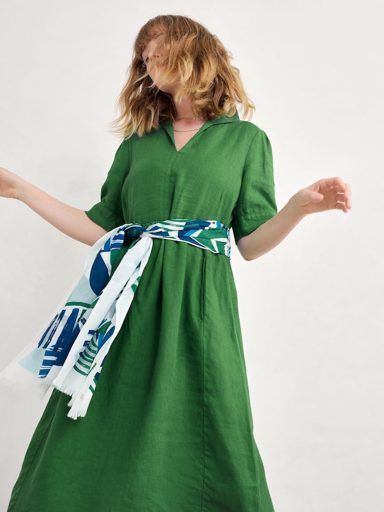 Seasalt Cornwall Blue Chrome Multi Summer Scarf - Image 2 of 5 Seasalt Cornwall Blue Chrome Multi Summer Scarf - Image 2 of 5