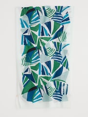 Seasalt Cornwall Blue Chrome Multi Summer Scarf - Image 3 of 5