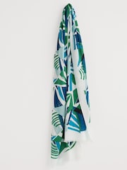 Seasalt Cornwall Blue Chrome Multi Summer Scarf - Image 4 of 5