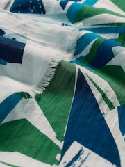 Seasalt Cornwall Blue Chrome Multi Summer Scarf - Image 5 of 5