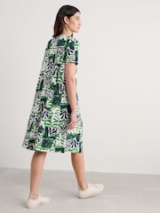 Seasalt Cornwall Green Pipers Short Sleeve 100%  Cotton Dress - Image 3 of 5